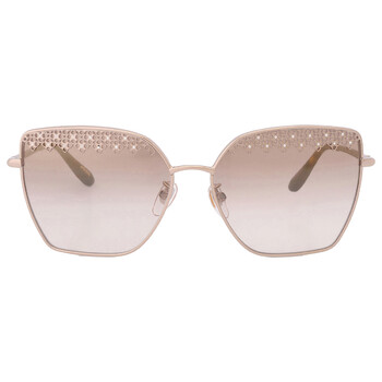 Brown Gradient Mirror Gold Butterfly Sunglasses SCHF76S 594G