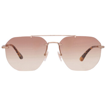 Brown Gradient Pilot Sunglasses SPLF68M 08M6