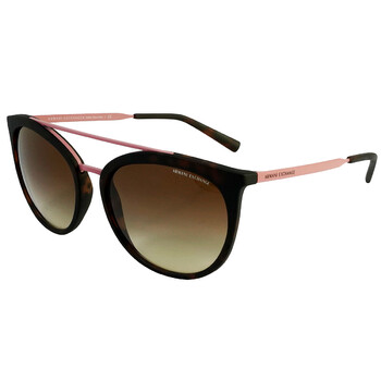 Brown gradient Oval Sunglasses AX4068S 802913