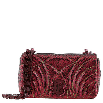 Burgundy Small Lola Sequinned Shoulder Bag