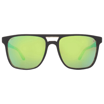 CZAR HD Plus Bronze WGreen Spectra Mirror Square Sunglasses