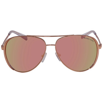Chelsea Bright Rose Gold Gradient Flash Pilot Sunglasses MK1101B 11086F