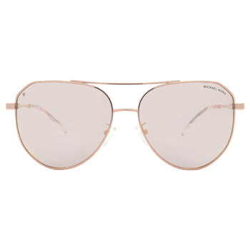 Cheyenne Rose Gold Mirrored Polarized Pilot Sunglasses MK1109 1155M5