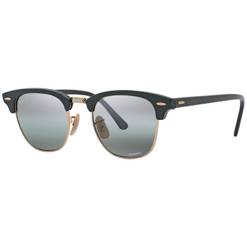 Clubmaster Chromance SilverGreen Square Sunglasses RB3016 1368G4