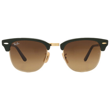 Clubmaster Folding Brown Gradient Square Sunglasses RB2176 136885