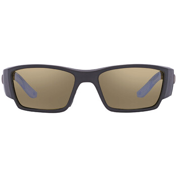 Corbina Pro Sunrise Silver Mirror Polarized Glass Wrap Sunglasses 6S9109 910905