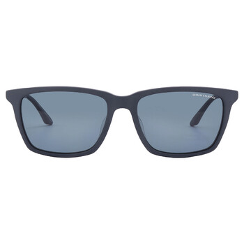 Dark Blue Rectangular Sunglasses AX4138SF 81812V