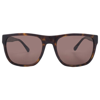 Dark Brown Square Sunglasses EA4163 587973