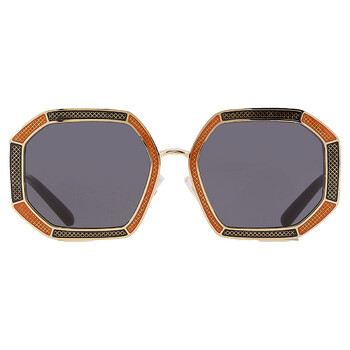 Dark Grey Geometric Sunglasses TY6102 335387