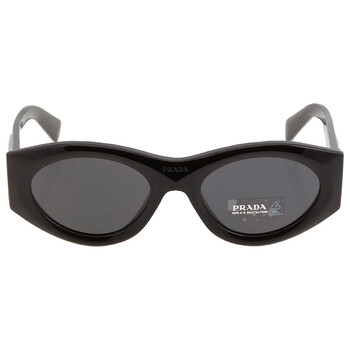 Dark Grey Oval Sunglasses PR 20ZS 1AB5S0