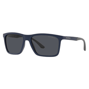 Dark Grey Rectangular Sunglasses EA4170 508887
