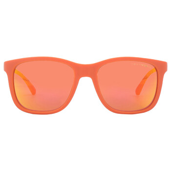 Dark Violet Mirrored Red Rectangular Sunglasses EA4184 59326Q