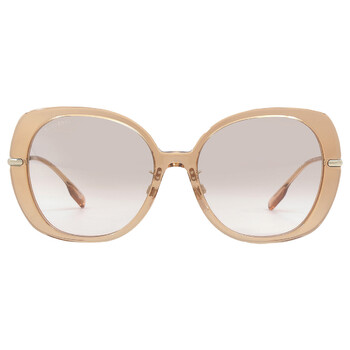 Eugenie Brown Mirror Gradient Butterfly Sunglasses BE4374F 37797I