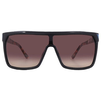 FLYNN Happy Dark Brown Fade Shield Sunglasses