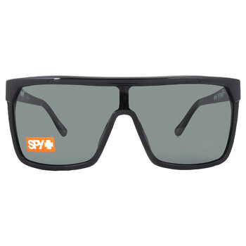 FLYNN Happy Grey Green Shield Sunglasses