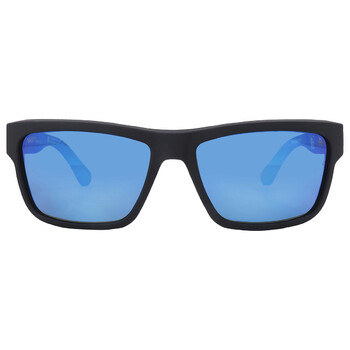 FRAZIER SOSI Happy Gray Green Polar Dark Blue Spectra Mirror Square Sunglasses