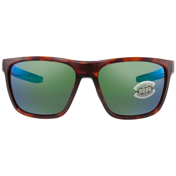 Ferg Green Mirror Polarized Glass Square Sunglasses FRG 191 OGMGLP