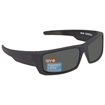 GENERAL Happy Grey Green Polarized Wrap Sunglasses