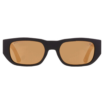 GENRE CLUB MIDNIGHT Happy Bronze Gold Spectra Mirror Rectangular Sunglasses