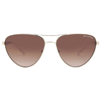 Gradient Brown Pilot Sunglasses AX2042S 611013