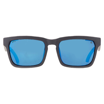 HELM TECH Happy Gray Green Polar with Dark Blue Spectra Mirror Rectangular Sunglasses