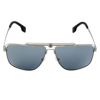 Light Grey Mirror Black Pilot Sunglasses VE2242 10016G