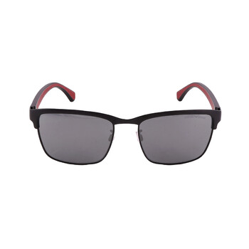 Light Grey Mirror Black Shield Sunglasses EA2087 30146G