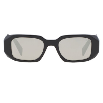 Light Grey Mirror Silver Geometric Sunglasses PR 17WS 1AB2B0