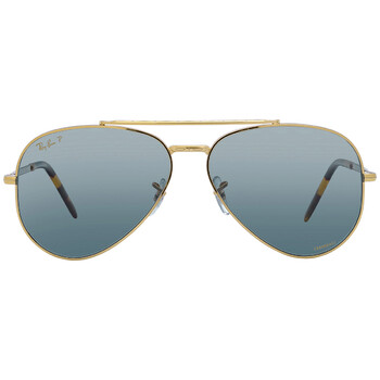 New Aviator Polarized Clear Gradient Dark Blue Sunglasses RB3625 9196G6