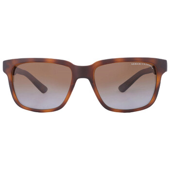 Polarized Brown Gradient Square Sunglasses AX4026S 8029T5