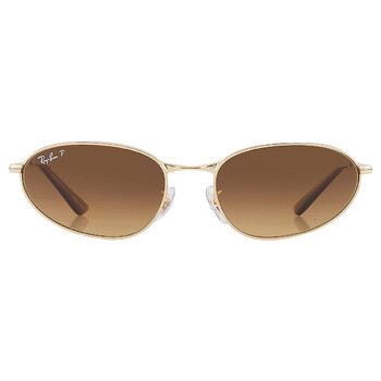 Polarized Brown Irregular Sunglasses RB3734 001M2