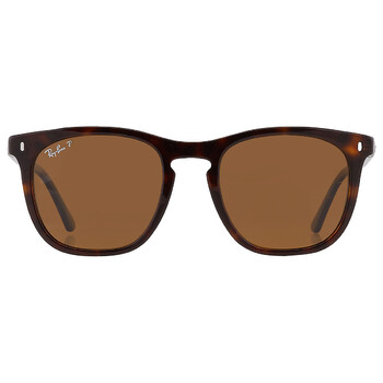 Polarized Brown Square Sunglasses RB2210 90257