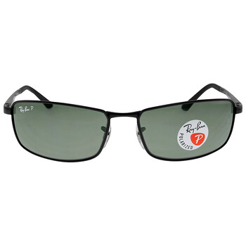Polarized Green Classic G15 Rectangular Sunglasses RB3498 0029A