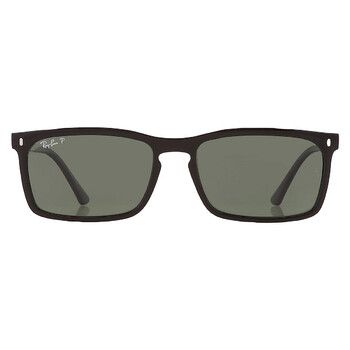 Polarized Green Rectangular Sunglasses RB4435 90158