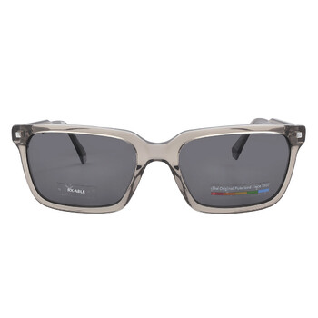 Polarized Grey Rectangular Sunglasses PLD 4116SX 010AM9