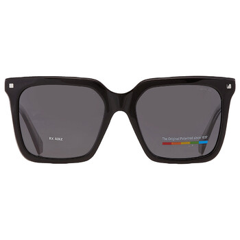 Polarized Grey Square Sunglasses PLD 4115SX 0807M9