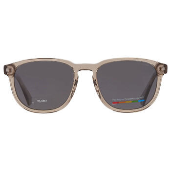 Polarized Grey Square Sunglasses PLD 4117GSX 0690M9