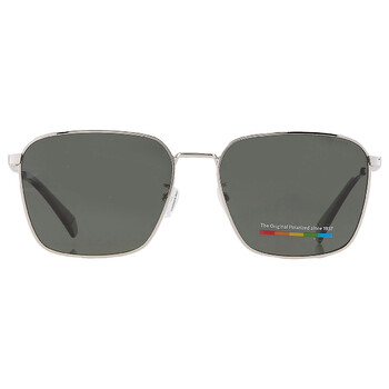 Polarized Grey Square Sunglasses PLD 4120GSX 0010UC