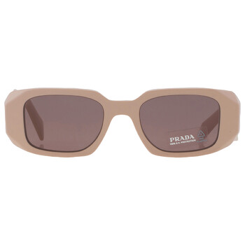 Purple Brown Rectangular Sunglasses PR 17WS VYJ6X1