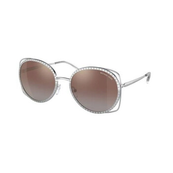 Rialto Caramel Silver Flash Round Sunglasses MK1118B 11536K