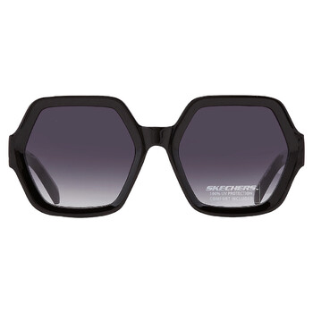 Smoke Gradient Geometric Sunglasses SE6223 01B