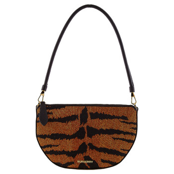 Tiger Stripe Canvas And Leather Olympia Bag