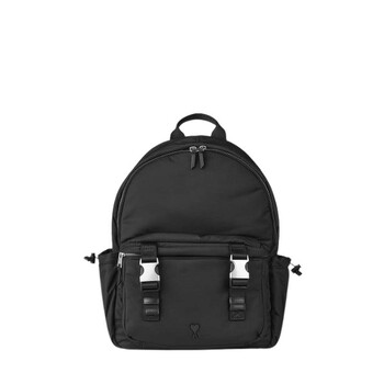 Wool Tricotine Black Backpack