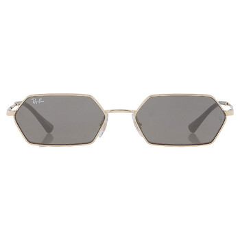 Yevi Dark Grey Mirror Hexagonal Sunglasses RB3728 92136V