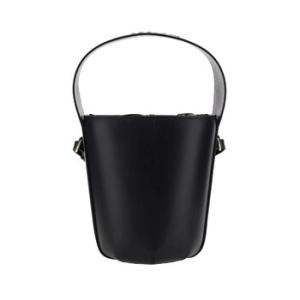 Black Leather Sense Bucket Bag