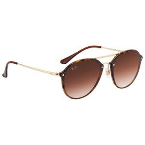 Blaze Double Bridge Brown Gradient Round Sunglasses RB4292N 71013