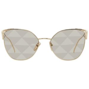 Brown Tampo Triangles Silver Irregular Sunglasses PR 50ZS ZVN04T