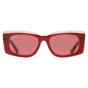 Burgundy Rectangular Sunglasses SF1079S 614