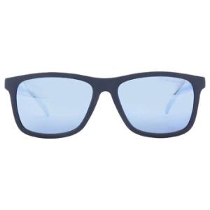 Dark Grey Mirror Water Rectangular Sunglasses AN4276 258722