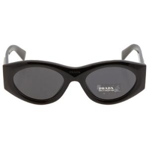 Dark Grey Oval Sunglasses PR 20ZS 1AB5S0